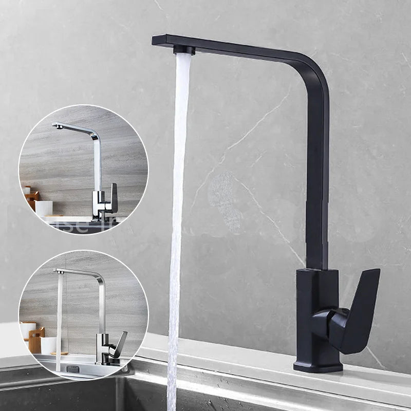 Kitchen 360 Degree Rotating Sink Deck Mounted Faucet