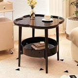 2 Tier Pedal Shape Coffee Round Table