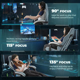 Gaming Footrest Massage Lumbar Support Office Chair