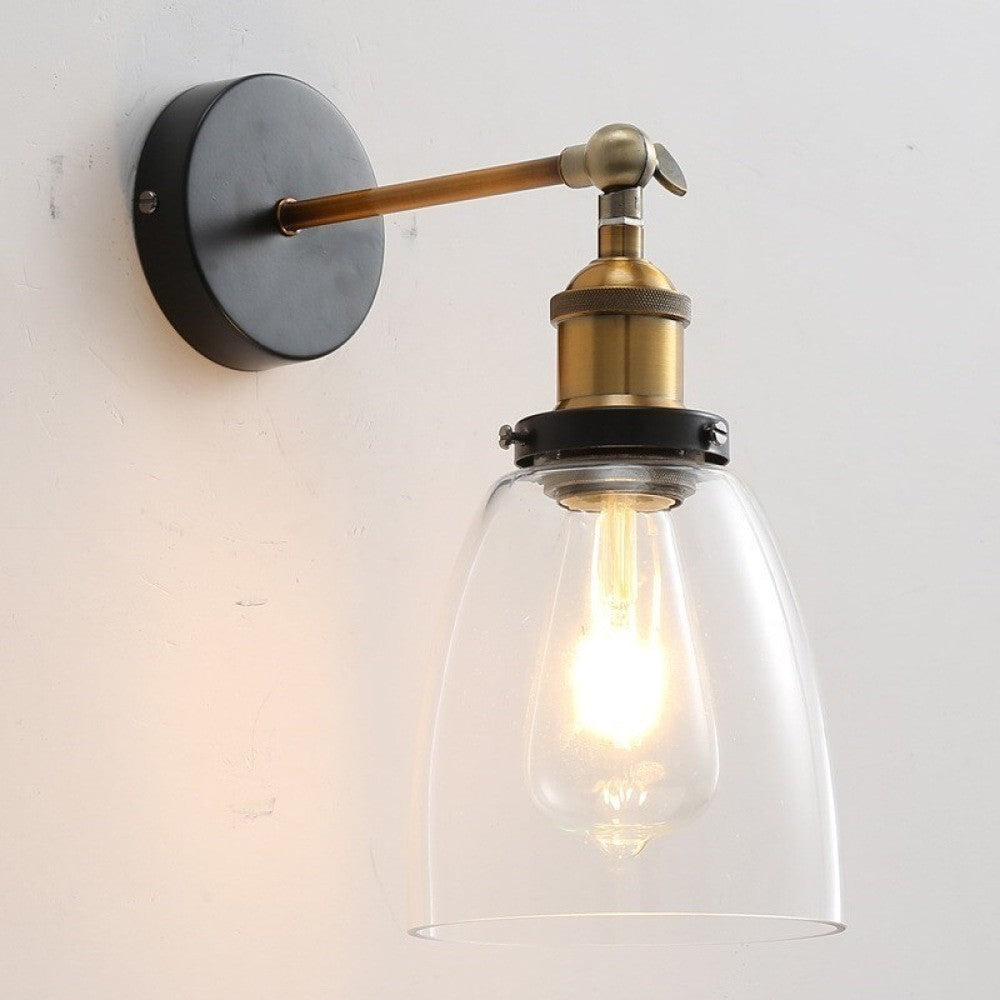 Retro Simple Glass Industrial Style Wall Lamp