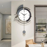 Minimalist Metal Wall Clock with Aesthetic Pendulum