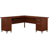 Corner L Shaped Storage Keyboard Shelf Office Desk