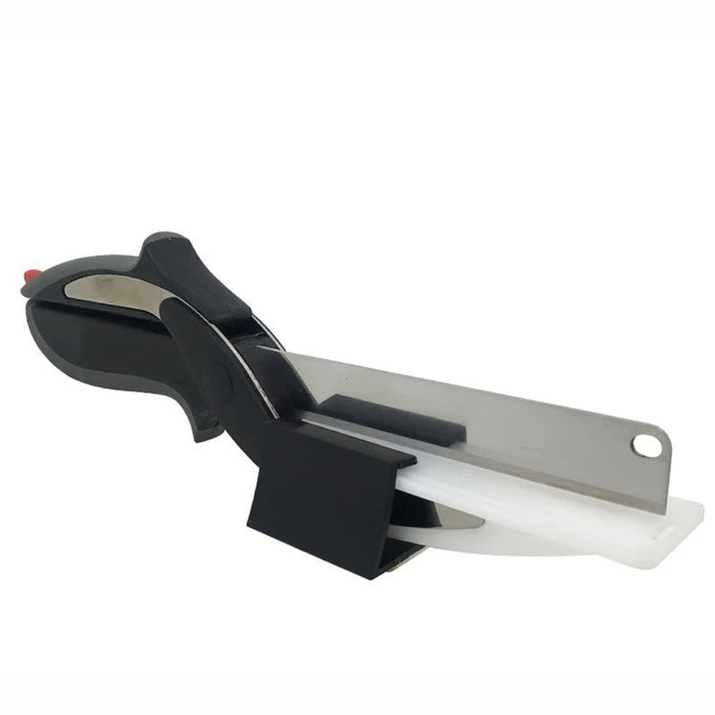 2 In 1 Multi Kitchen Tool Knife Stainless Steel Cutting Scissors