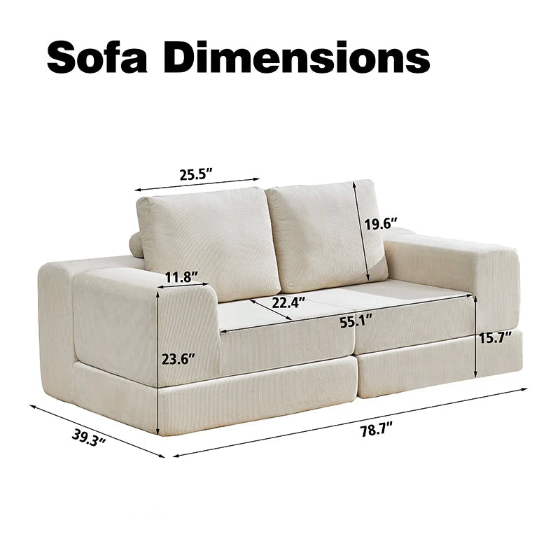 Modern Compressed Sectional Corner Sofa