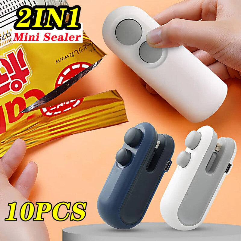 Mini Portable Sealer 2 In 1 Rechargeable Vacuum Heat Sealer