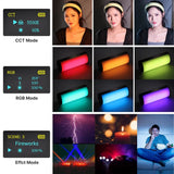 RGB Tube Portable Rechargeable Battery Fill Light