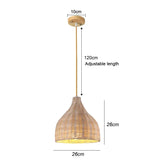 Rattan Bamboo Ceiling Hanging Lamp Pendant Light
