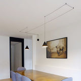Modern Wire Geometric Led Bedside Hanging Lamp