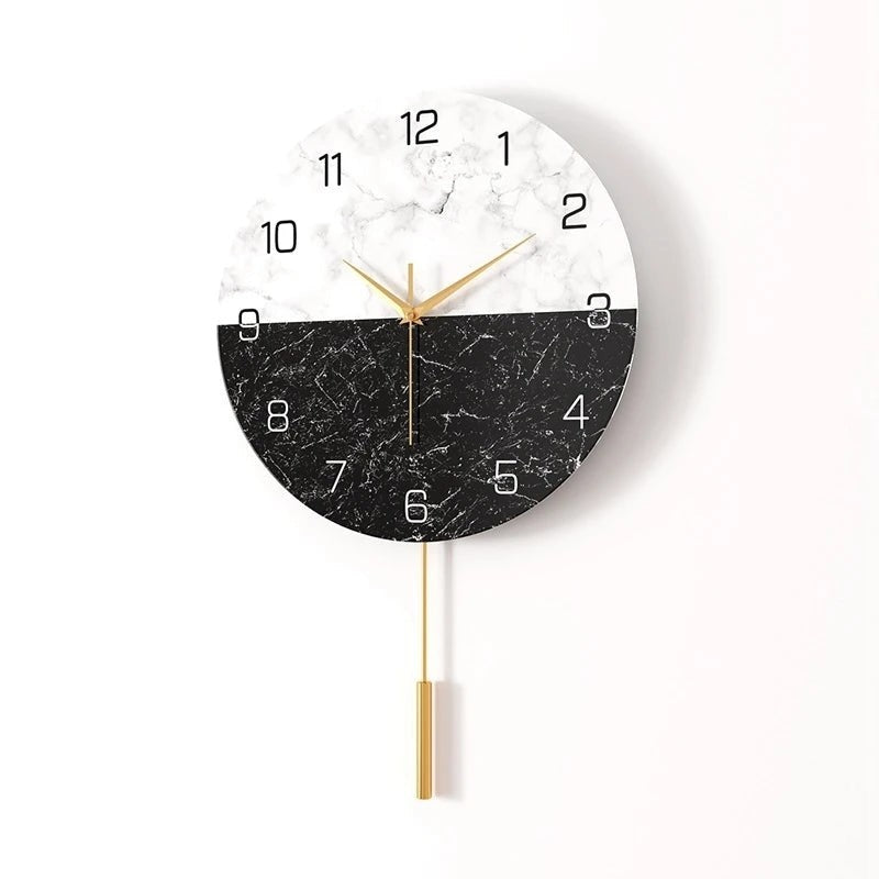 Wall Clock Luxury Pendulum Alarm Clock Large Mechanical