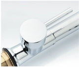 Dual Spout Handles Pull Down Deck Mounted Kitchen Sink Faucet