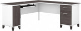 Corner L Shaped Storage Keyboard Shelf Office Desk