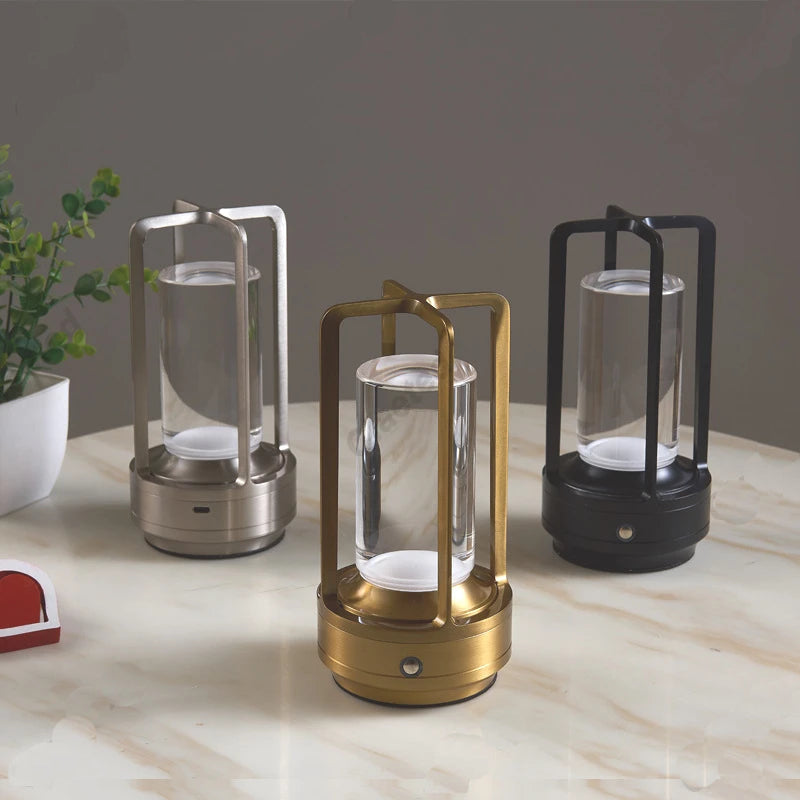 Led Cordless Industrial Style Desk Table Lamp