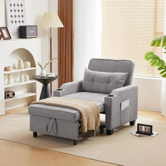 Sleeper 3 in 1 Convertible Bed Adjustable Recliner Sofa