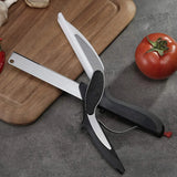 2 In 1 Multi Kitchen Tool Knife Stainless Steel Cutting Scissors