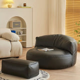 PU Leather Bean Bag Filling Round Lazy Floor Sofa