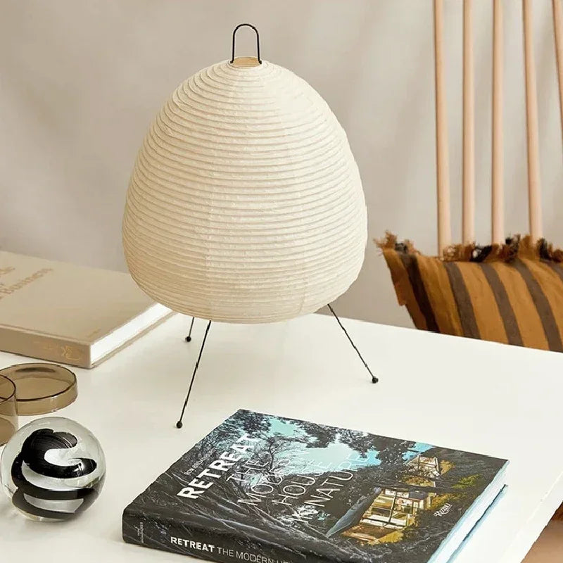 Japanese Paper Standing Light Button Switch Lamp