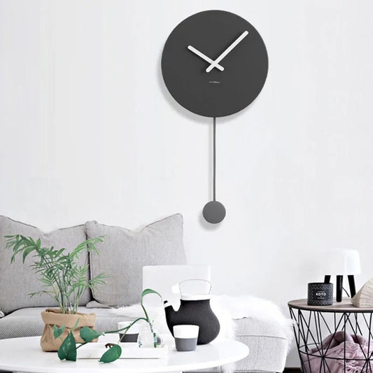 Wall Clock with Pendulum Nordic Style Minimalist