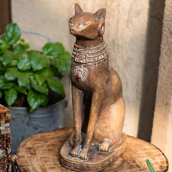 Egyptian Pharaoh Cat Sculpture Resin Craft Ornament