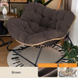 Padded Cushion Rattan Swing Lazy Chair