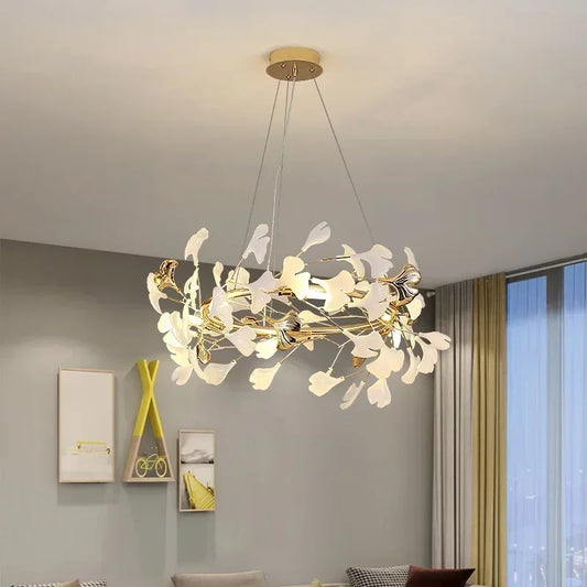 Modern Nordic Flower Leaf Chandelier Pendant Lamp