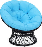 Round 360° Swivel Rattan Thick Cushion Chair