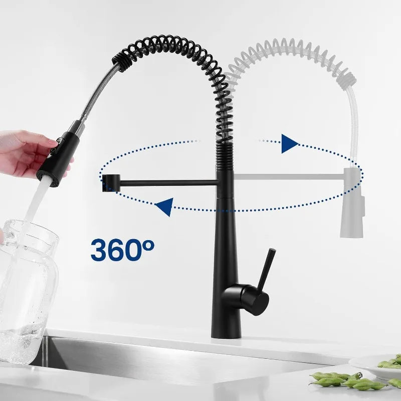 360° Rotation Sprayer Extendable 3 Jet Kitchen Faucet