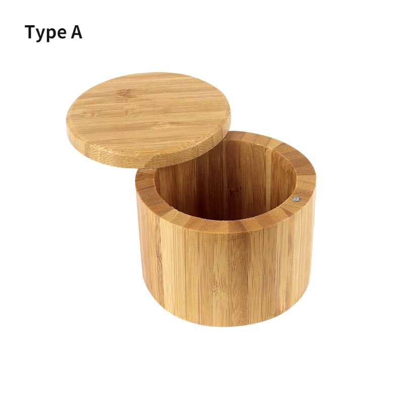 Bamboo Wooden Round Spice Jar