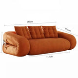 Compressed Folding Double Sleep Rounded Armrest Sofa