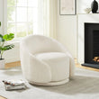 Leisure Upholstered Round Accent Arm Swivel Chair