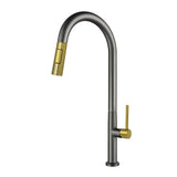 360 Rotation Pull Out Deck Mounted Sink Kitchen Faucet