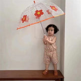 Small Transparent Semi-Automatic Umbrella