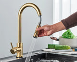 Two Function Single Handle Pull Out Deck Mounted Faucet