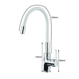 Silica Gel Rotating Deck Mount Kitchen Sink Faucet