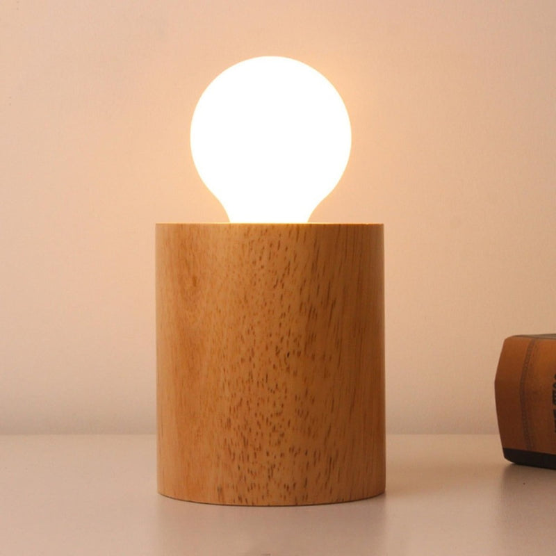 Small Wooden Base Table Lamp