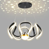 Nordic Abstract LED Bulbs Hanging Pendant Chandelier