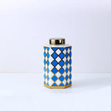 Hexagonal Striped Grid Pot Modern Minimalist Vase