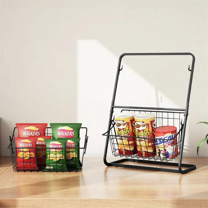 Double Layer Kitchen Organizer Rack Condiment Holder