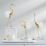 Swan and Artificial Crystal Ornaments Modern Minimalist