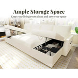 Oversized 2 in 1 Pull Out Bed Double Storage Sofa