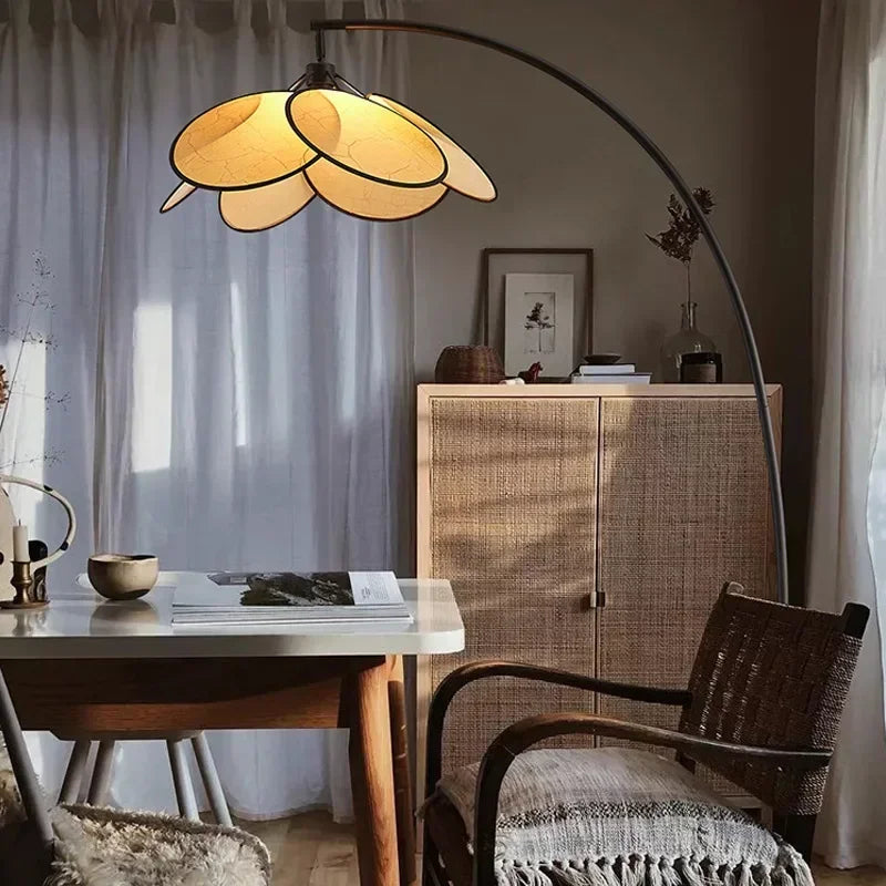 Flower Rattan LED Floor Stand Light Lamp
