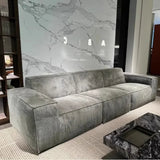 Vacuum Grey Compressed Corduroy Sofa