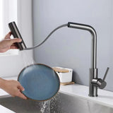 3 Mode Waterfall Crane Sensor Pull Out Sink Faucet