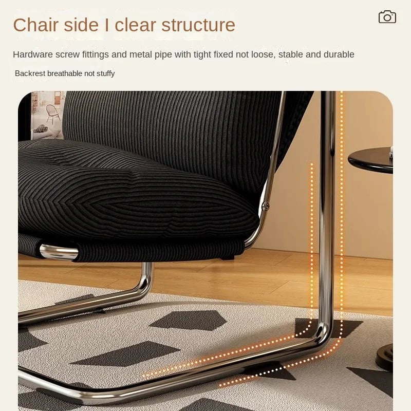 Corduroy Leisure Reading Backrest Chair