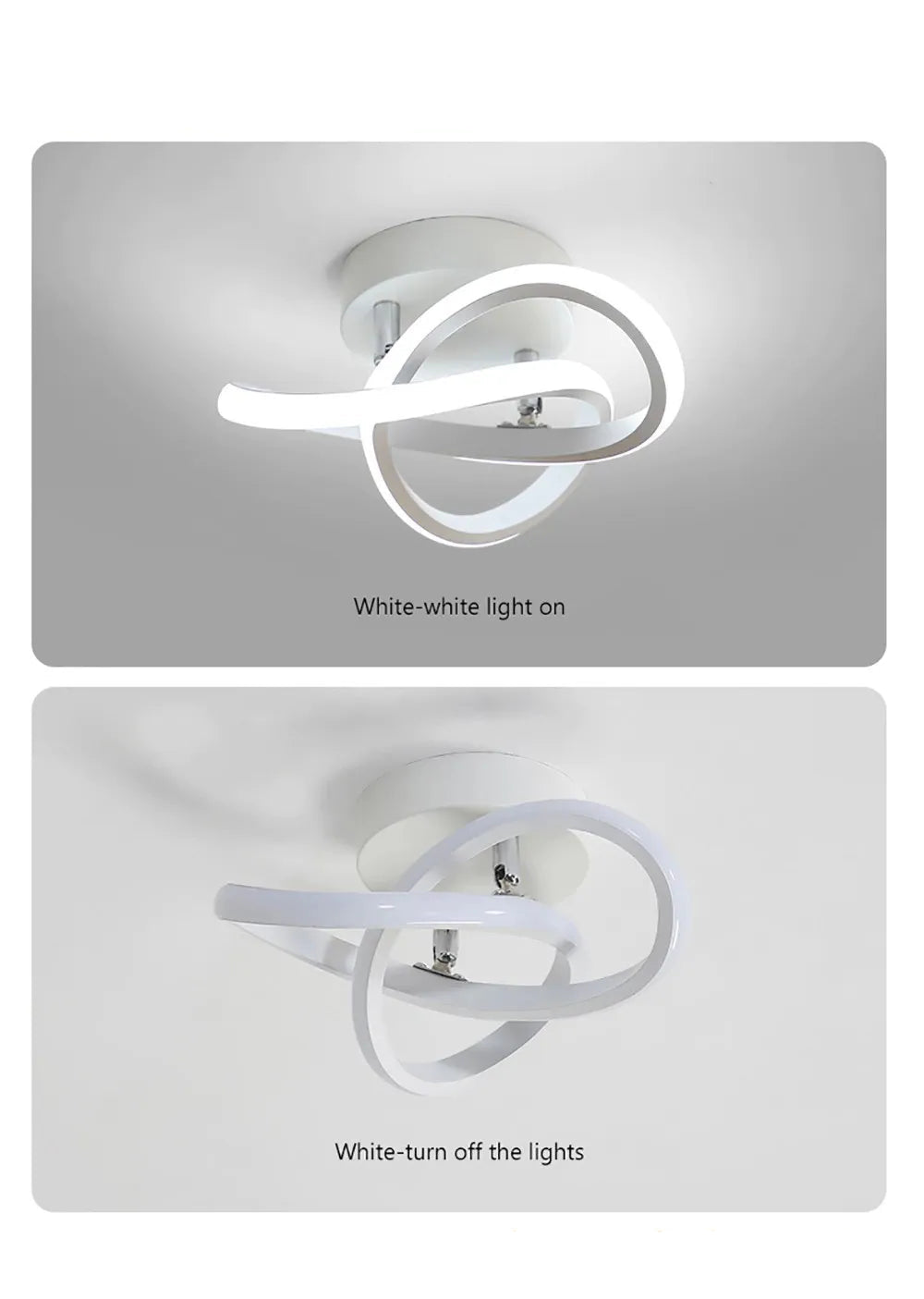 Circle Intercept Shape LED Modern Minimalist Ceiling Lights Lamp