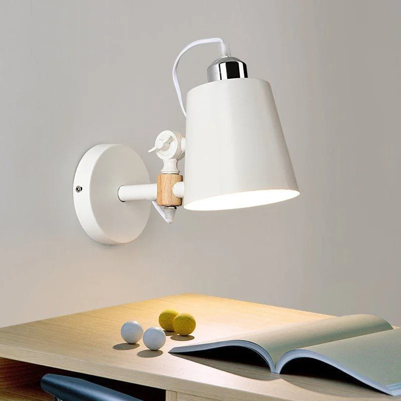 Minimalist Solid Color Wood Wall Lamp