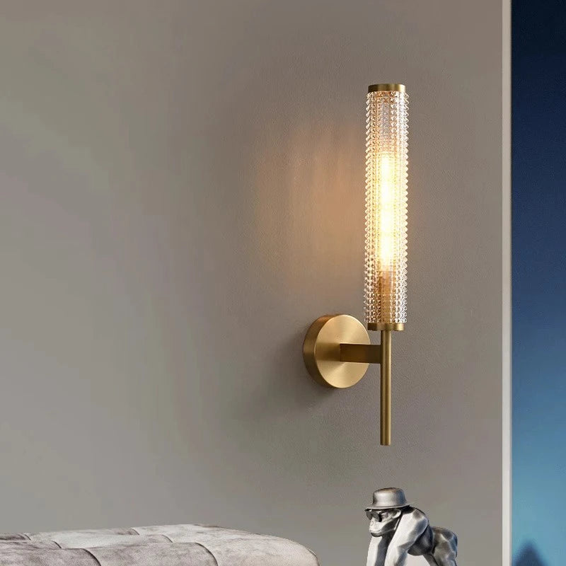 Copper Glass Luxury Postmodern Wall Lamp