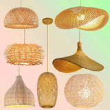 Rattan Bamboo Ceiling Hanging Lamp Pendant Light