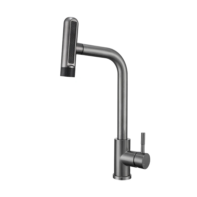 Retractable Pull Out Rotation Stream Sprayer Head Sink Faucet