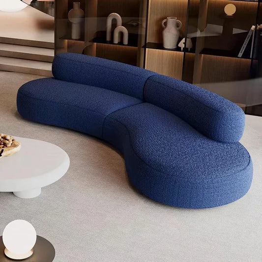 Curved Armless Vacuum Compressed Sectional Sofa
