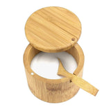 Bamboo Wooden Round Spice Jar